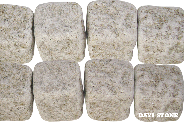 Cubes Yellow Granite G682 All sides natural split and tumble 10x10x10cm - Dayi Stone